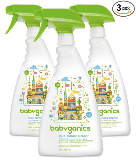 Babyganics Multi Surface Cleaner 32oz Spray Bottle (Pack of 3) Only $9.95!