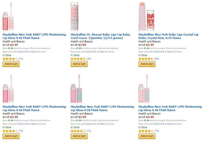 Maybelline Baby Lips Only $1.33 Shipped on Amazon!
