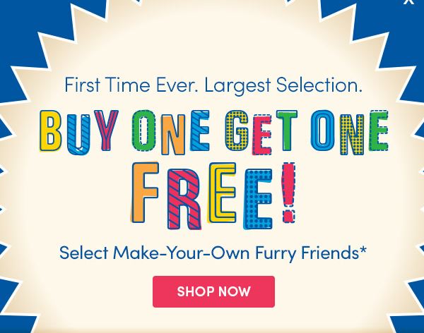 Build-A-Bear Buy One Get One FREE Event! Prices Start at Just $12.00!