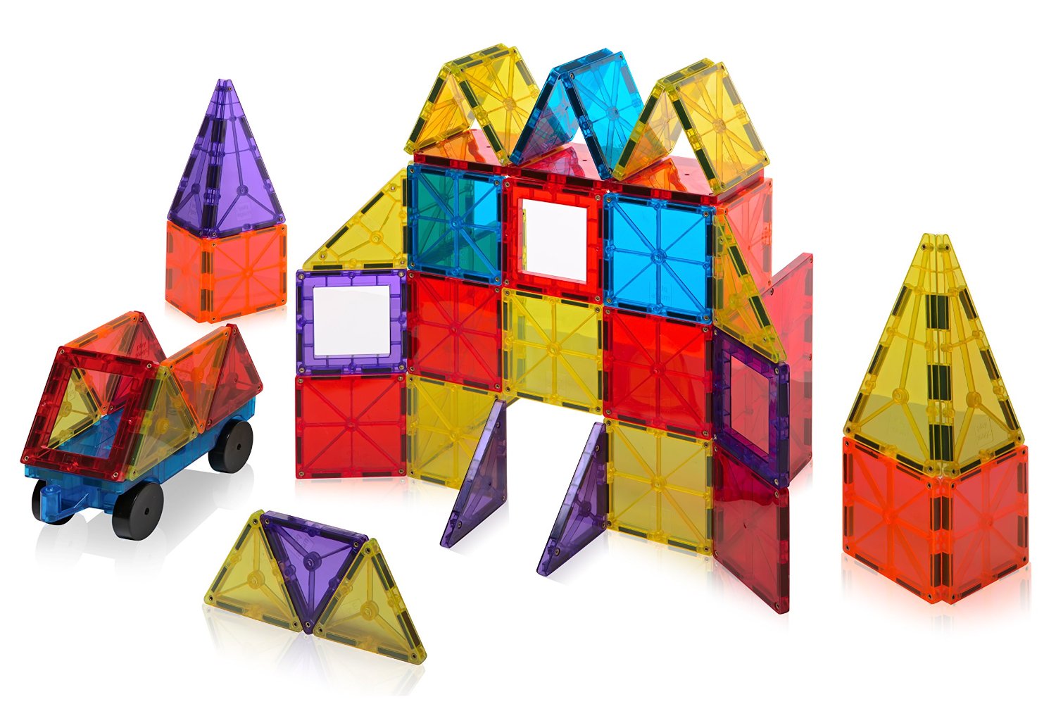 Amazon: Playmags Clear Colors Magnetic Tiles Building Set 60 Piece Starter Set Only $23.99!