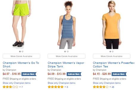 Amazon: Champion Women’s Clothing Start at $4.07! (Add-On Items)