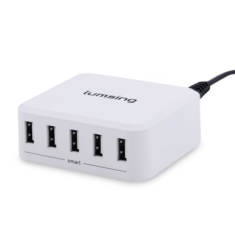 Lumsing USB Desktop Charger 5 Ports Square Charging Station Just $5.99!