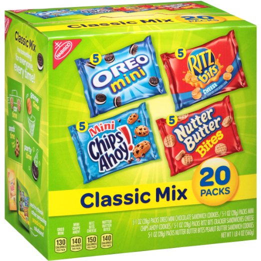 Nabisco Classic Cookie and Cracker Mix (20 Count) Only $6.93 on Amazon! (Only $.35 Per Bag!)