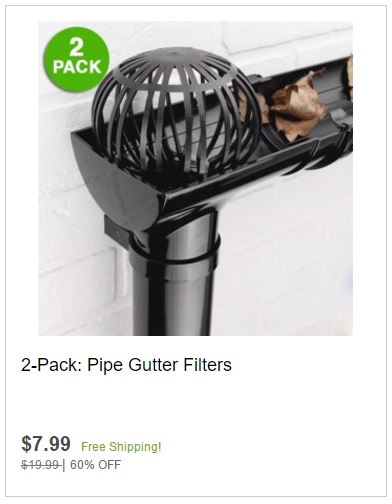 2 Pack Pipe Gutter Filters! Grab Now Before The Leaves Start to Fall!