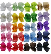 Pack of 20 Grosgrain Ribbon 6″ Large Hair Bows Only $.85 Each!