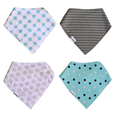 RUN! Lightning Deal on Bandana Drool Bibs with Snaps – 4 Pack Only $11.75!