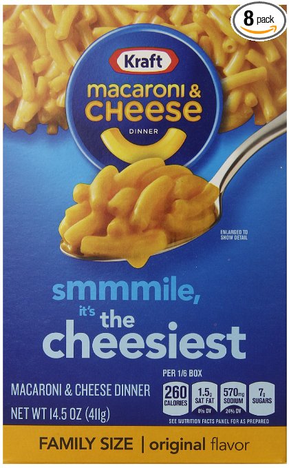 Amazon Prime Members: Kraft Macaroni & Cheese Dinner (Big 14.5oz Boxes) 8 Pack Only $10.64!