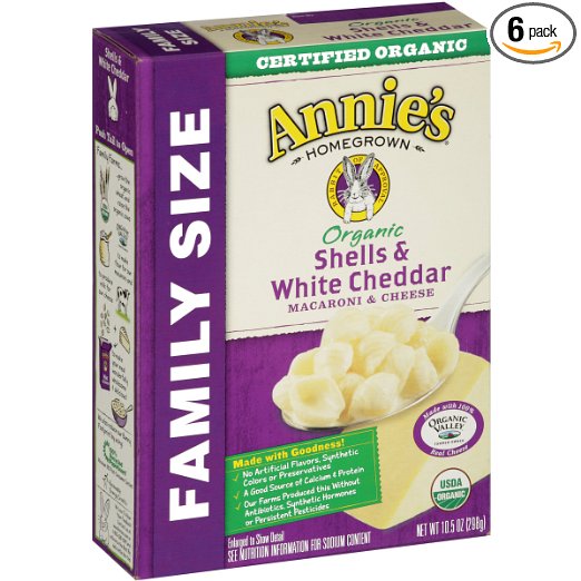 Annie’s Homegrown Organic Family-Size Shells & White Cheddar Mac & Cheese Just $9.88!