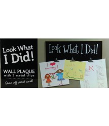 Look What I Did Wall Plaque with 3 Metal Clips – Just $9.99! Free shipping!