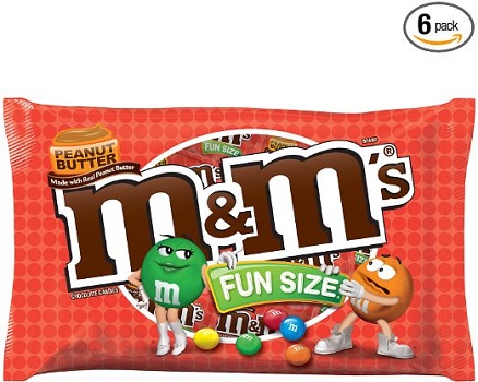 M&M’S Peanut Butter Chocolate Candy Fun Size 10.57-Ounce Bag (Pack of 6) – $13.94!
