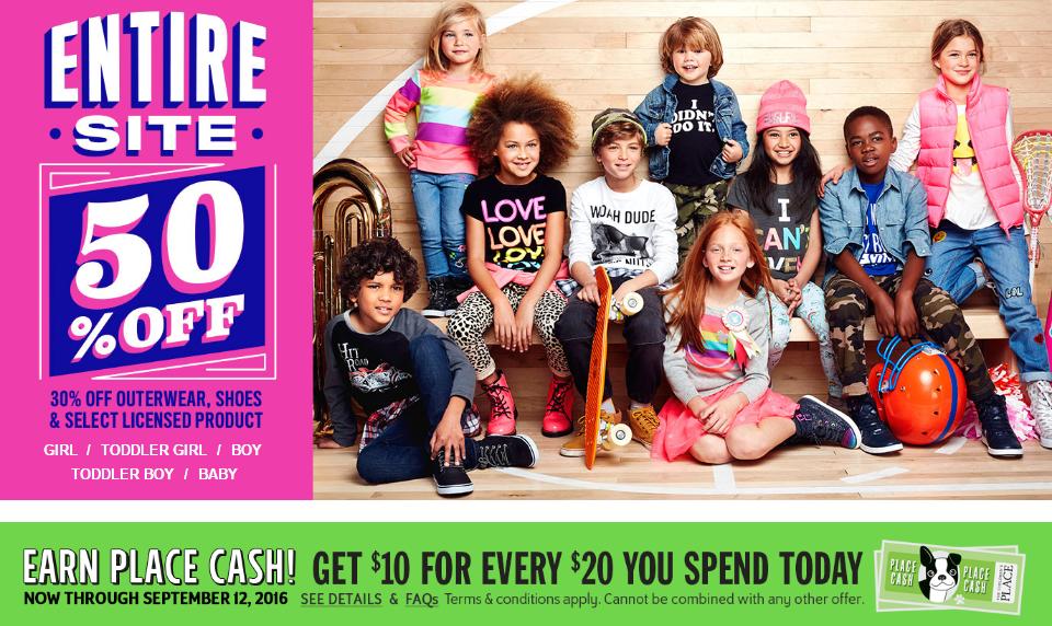 Children’s Place: Spend $20 and Receive $10 in Place Cash! Great Deals on Girls’ Accessories and Summer Clothes for Next Year!