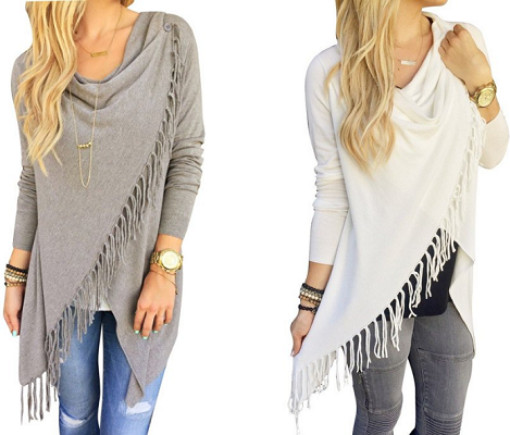 Amazon: Stylish Long Sleeve Sweater Wraps priced at JUST $8.84 – $13.79 + FREE Shipping!