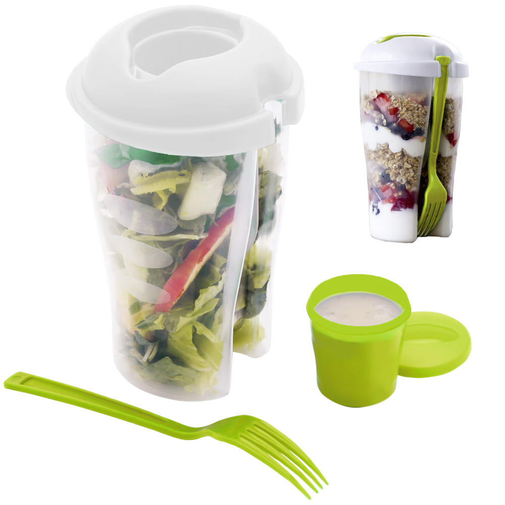 TWO Home Basics 3 Piece Salad-To-Go Container Sets ONLY $7.99!! Great for School Lunches!!