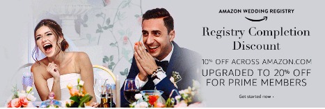 EXTRA 10% – 20% Off Your Leftover Amazon Wedding Registry Items!!