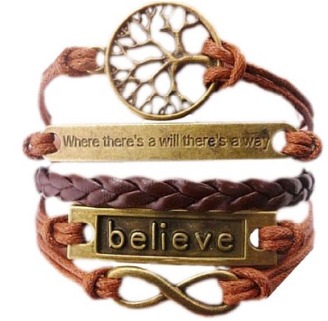 Believe and Tree of Life Multilayer Wrap Bracelet Only $2.95 SHIPPED!