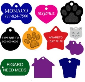 Engraved Pet Tags Only $2.50 SHIPPED! Lots of Shapes and Colors!!
