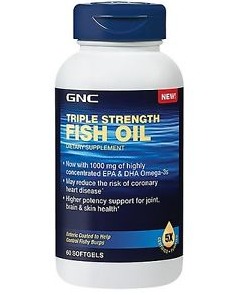 GNC Triple Strength Fish Oil 60-ct Softgels Just $9.00 + FREE Shipping! (Reg $29.99)
