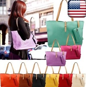 Women’s Faux Leather Tote Bag ONly $5.99 SHIPPED! Lots of Colors!!
