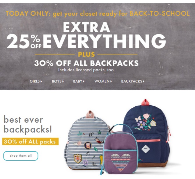 Hanna Anderson: HUGE One-Day Sale Going On Right Now! 25% Off EVERYTHING, 30% Off Backpacks, Stacks With BOGO!