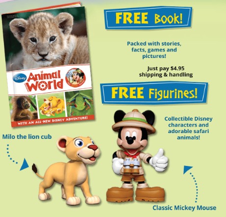 RUN!! FREE Disney Animal World Book and Figurines!