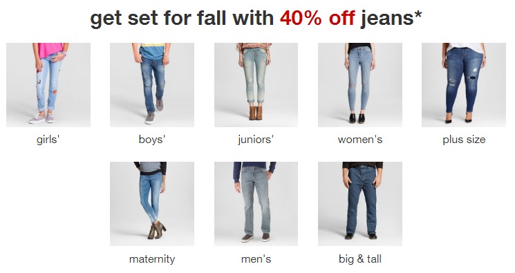Target: Jeans for the Family Up to 40% OFF!