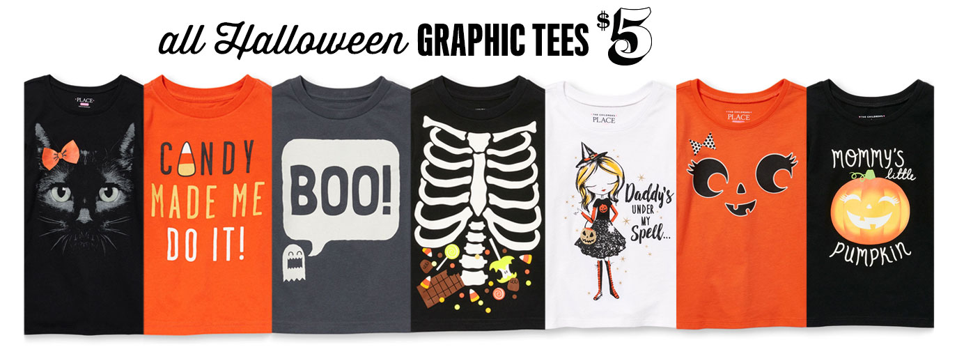 Halloween Graphic Tees for Kids Only $5 SHIPPED + Last Day to Use Place Cash!