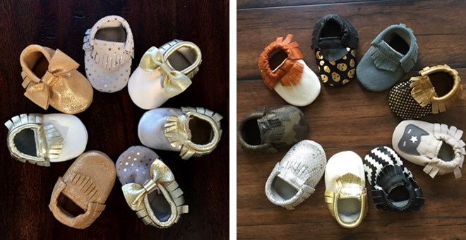 Pattern & Suede Baby Moccasins – Just $12.99!