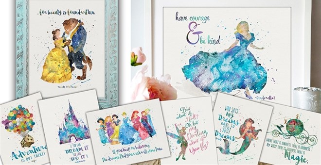 11×14 Enchanted Characters & Quotes – Just $4.90! So sweet!