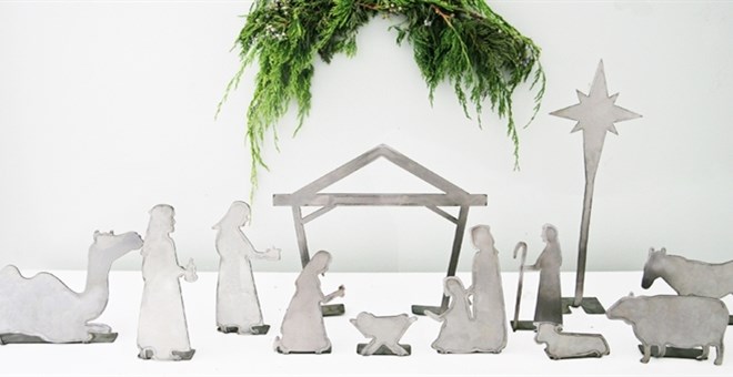 12 Piece Metal Christmas Nativity Set – SUPER Cute! Just $21.99!