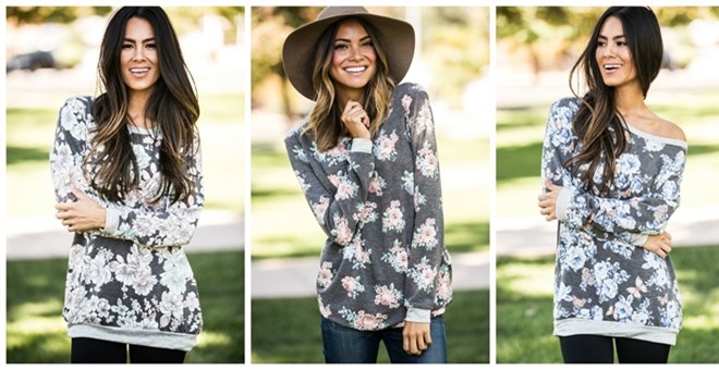 Floral Oversize Sweatshirts – Just $24.99!