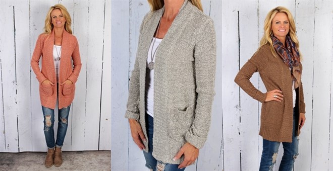 Boucle Cardigans in 4 Colors – Just $19.99!
