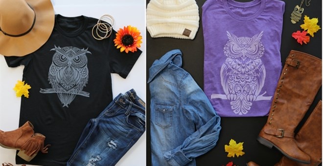 Owl Graphic Tees in 8 Colors – Just $13.99!