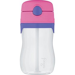 THERMOS FOOGO 11-Ounce Straw Bottle, Pink/Purple – Just $4.84!