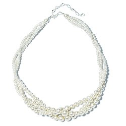 18″ Layer Entangled White Pearl Necklace – Just $10.90!