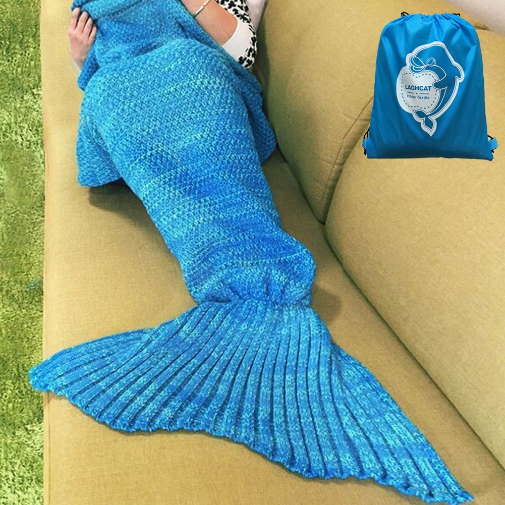 Crochet Mermaid Tail Blanket – Adult Size – $19.99! Free Prime shipping!