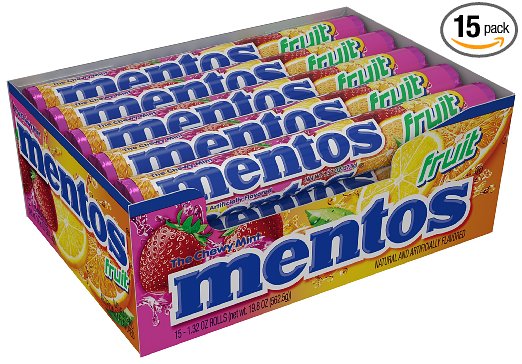 Mentos Rolls, Mixed Fruit – Pack of 15 – Just $4.87!