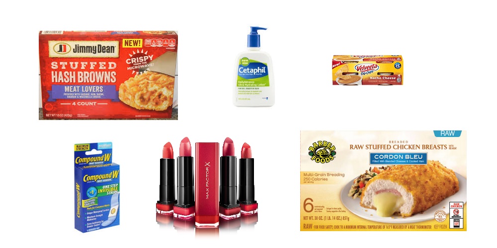 COUPONS: Jimmy Dean, Barber Foods, Compound W, MAX Factor, Cetaphil, Purina, and Velveeta