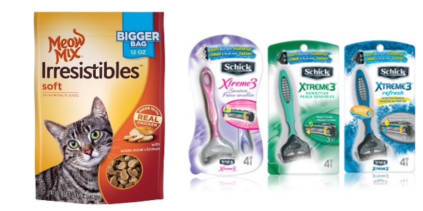 Coupons: Meow Mix Irresistibles and Schick Razors