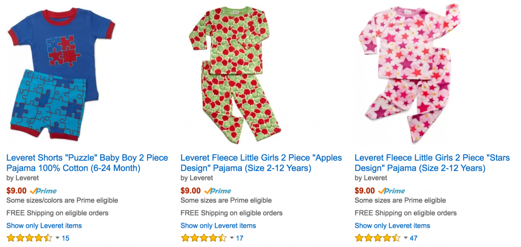 Huge Variety of Leveret Pajamas As Low As $9.00 On Amazon!