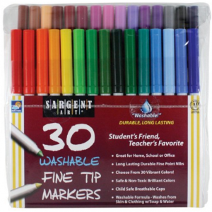 Sargent Fine Tip Washable Markers 30-Count Just $3.61 As Add-On Item!