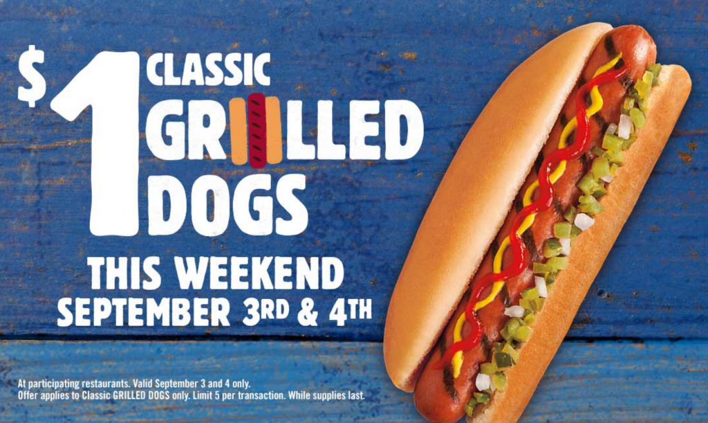 $1.00 Classic Grilled Dogs This Weekend Only At Burger King!