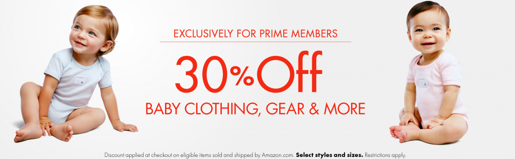 Labor Day Sale! 30% Off Baby Clothing, Gear & More Exclusively For Prime Member!