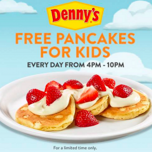 FREE Pancakes For Kids At Denny’s Throughout September!