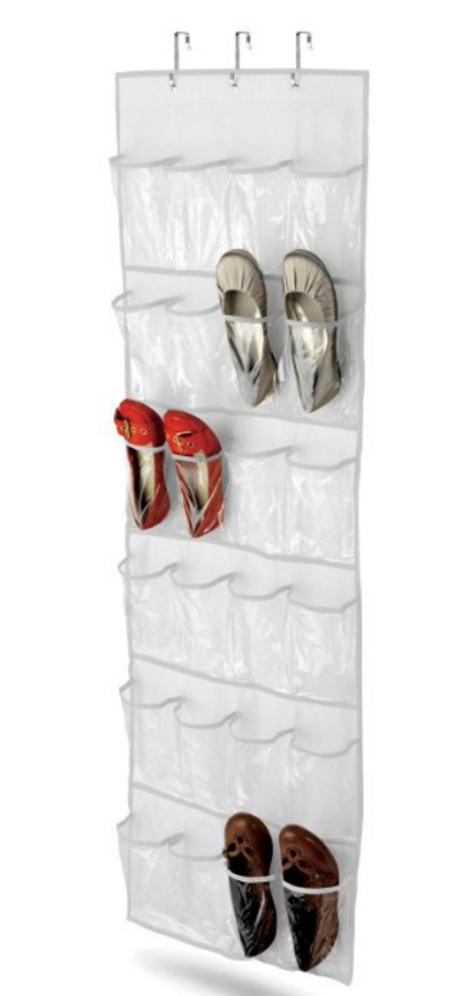 Honey -Can-Do Over The Door 24-Pocket Shoe Organizer In White Just $5.66!