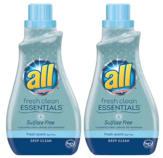 All Fresh Clean Sulfate Free Laundry Detergent, 30 Fluid Ounce (2 Count) Only $5.99! That’s Only $2.99 Each!