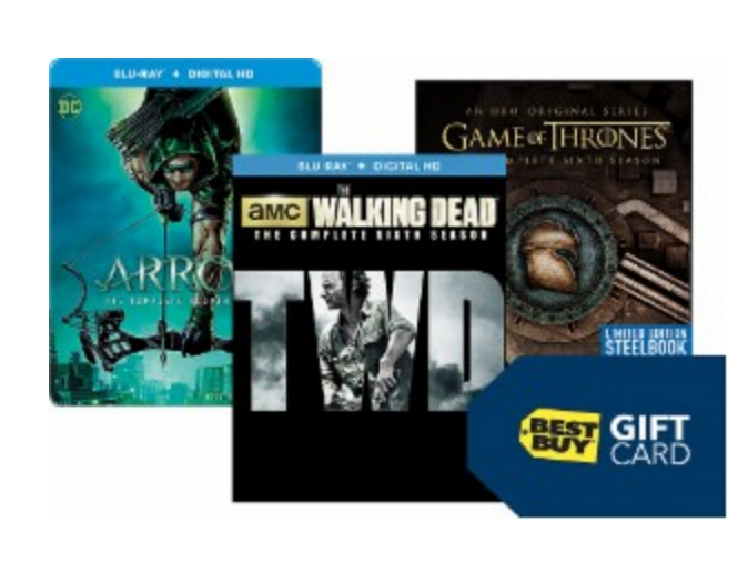 FREE $10.00 Gift Card When You Spend $50 Or More On Select TV Series At Best Buy!