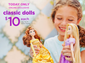 The Disney Store: $10.00 Classic Dolls Online & Today Only! Grab Them Now For Christmas!