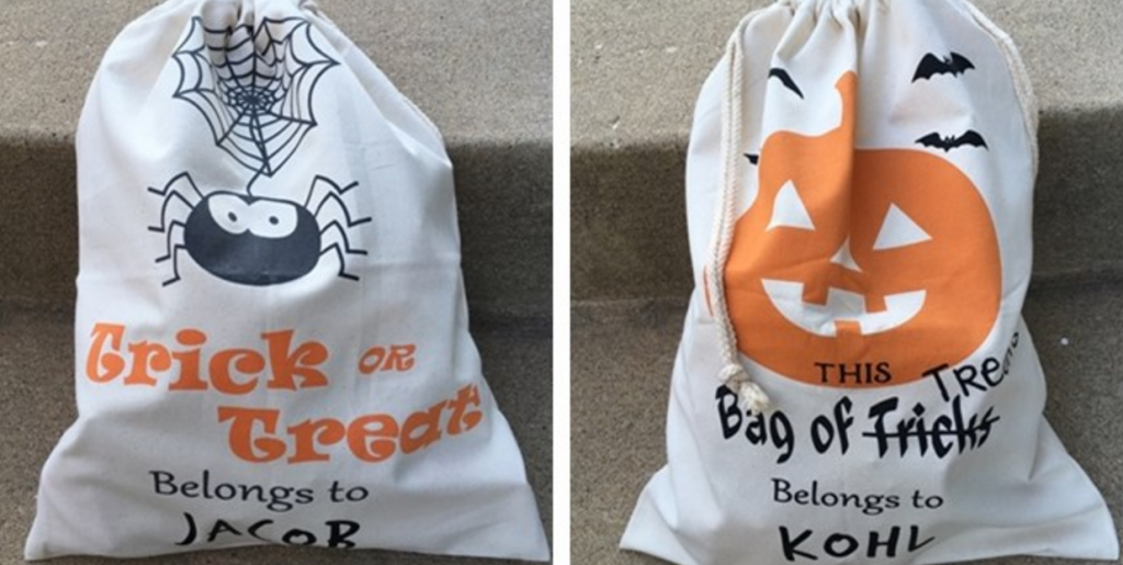 Personalized Trick Or Treat Bags Just $9.99! Re-Use Them Year After Year!