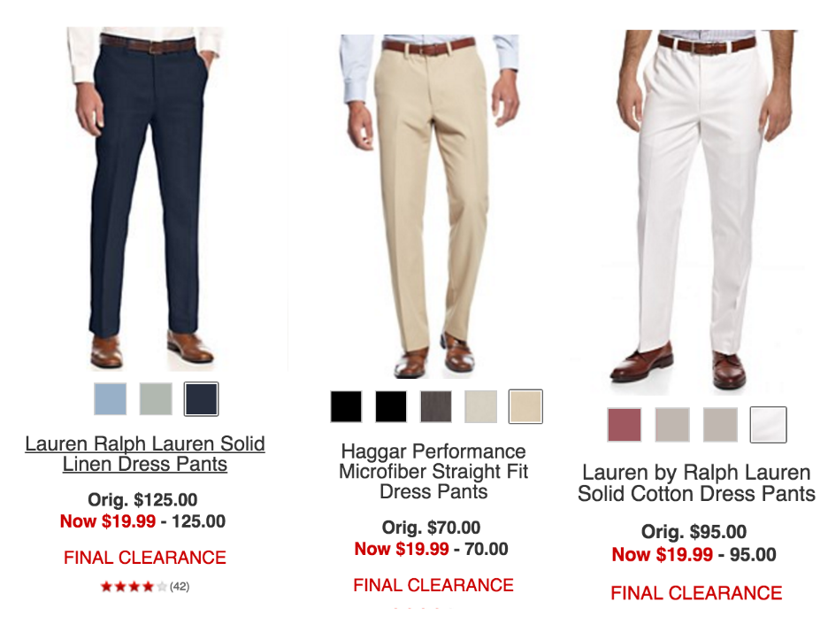 Select Ralph Lauren & Haggar Performance Dress Pants Just $19.99!