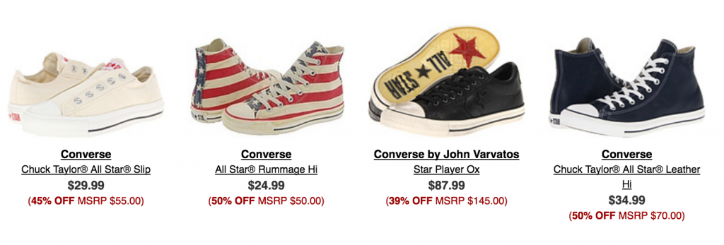 Converse Are On Sale At 6pm! Save Up To 75% Off!